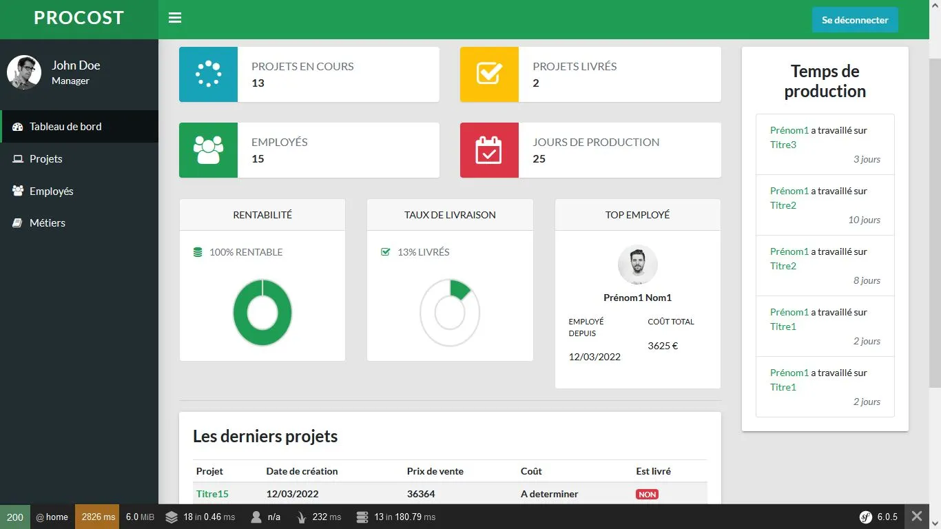 Projet Procost