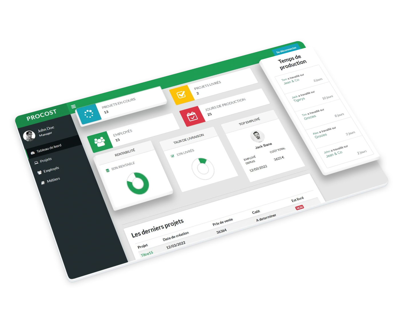 Mockup d'une application de Symfony