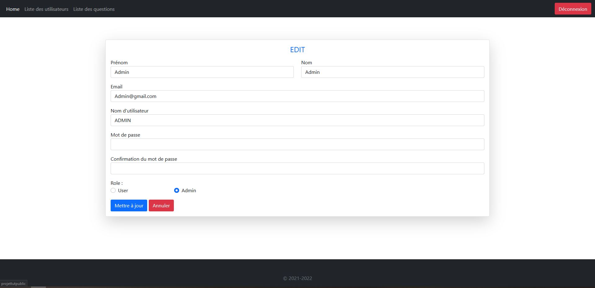 Projet Tutore